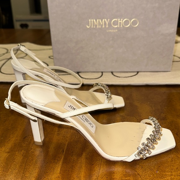 Jimmy Choo Meira Embellished High Heel Slide Sandals Size 36 NEW - Picture 13 of 16